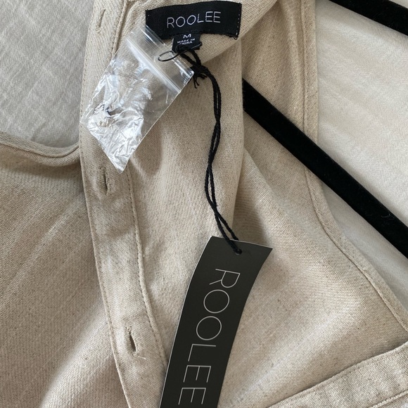 Linen knee length dress Roolee - Picture 9 of 9